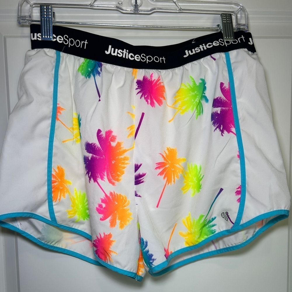 Justice Neon Palm Tree Shorts